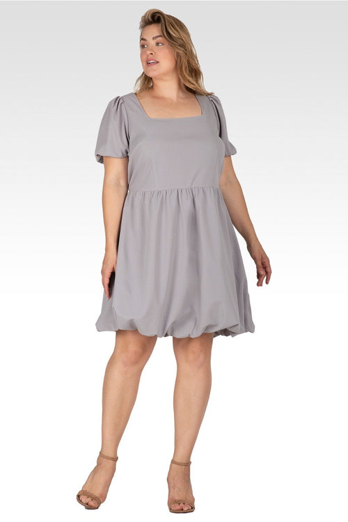 Zenith Women's Plus Size Balloon Skirt Mini Dress