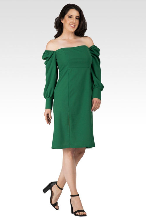 Xena Women's Elegant Side Slit Midi Dress