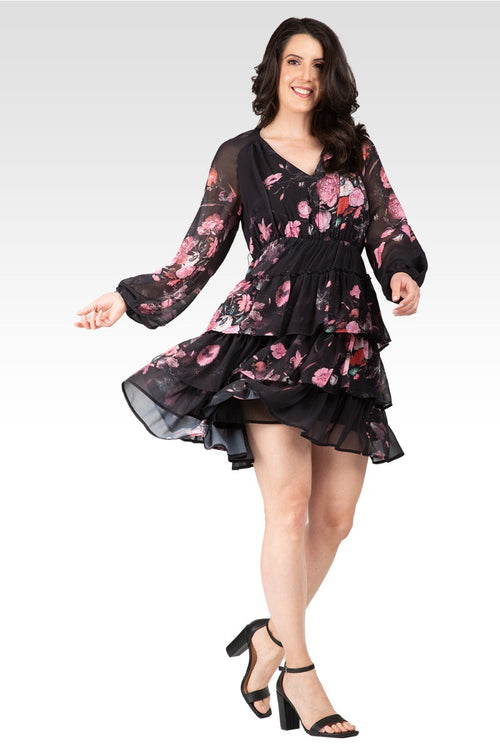 Miranda Women's Mini Floral Printed Swing Dress