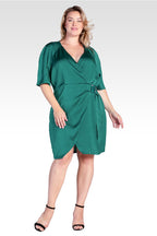 Rara Women's Plus Size Wrap Midi Dress With Belt