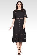 Elara Women's Lace Detailing Trim Dress