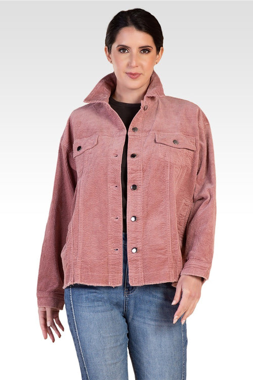 Jane Women's Corduroy Jacket - Mauve