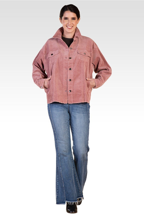 Jane Women's Corduroy Jacket - Mauve