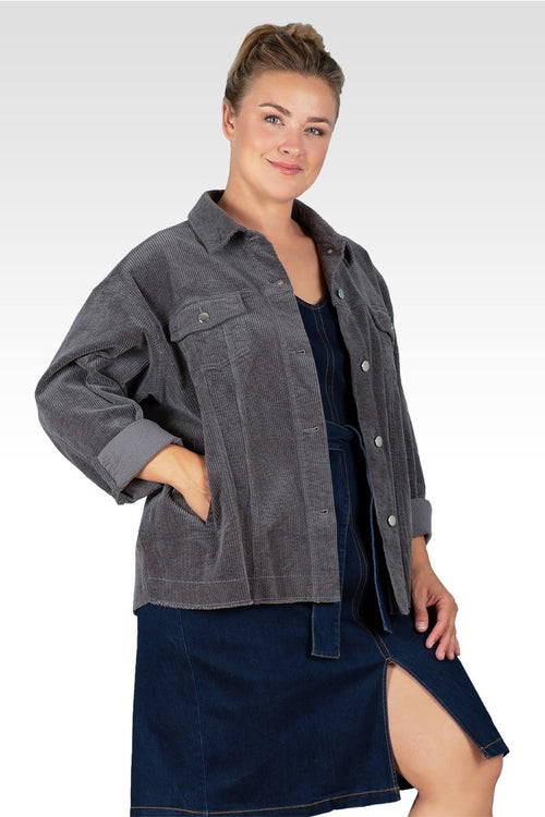 Jane Women's Plus Size Corduroy Jacket