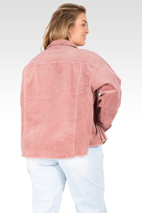 Jane Women's Plus Size Corduroy Jacket - Mauve