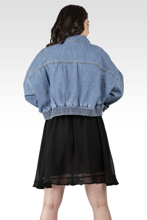 River Women's Cropped Denim Jacket