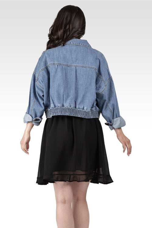 River Women's Cropped Denim Jacket