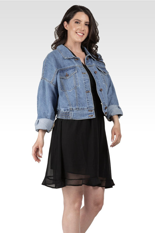 River Women's Cropped Denim Jacket