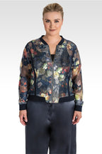 plus size womens mesh bomber jackets