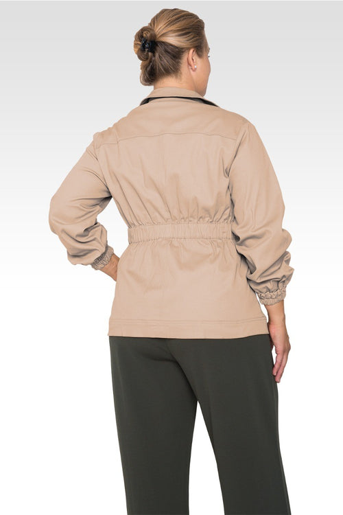 Plus Size Mimi Utility Anorak Jacket - Khaki