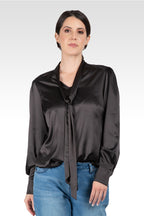 Reily Women's Bow-tie Neck Long Sleeve Blouse