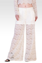 ivory lace palazzo pants