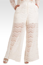 plus size ivory lace palazzo pants