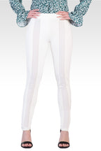 Ponte leggings chiffons center front leg insets