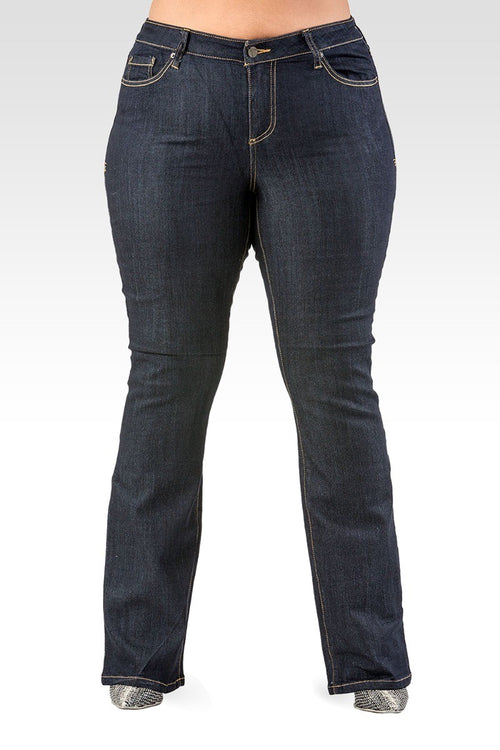 S&P Plus Size Olivia Basic 5-Pocket Style Slim Boot Jean