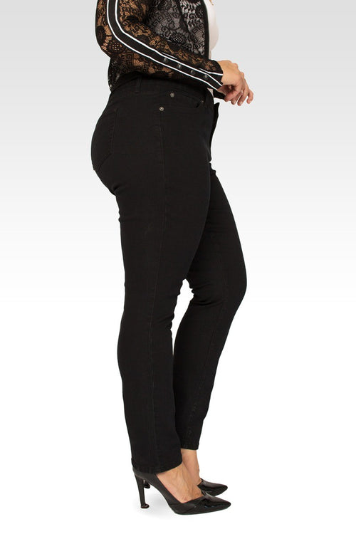 S&P Plus Size Elizabeth Basic 5-Pocket Style Skinny Jean Overdye Black