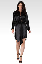 Amani Women's Black Satin Mini Dress