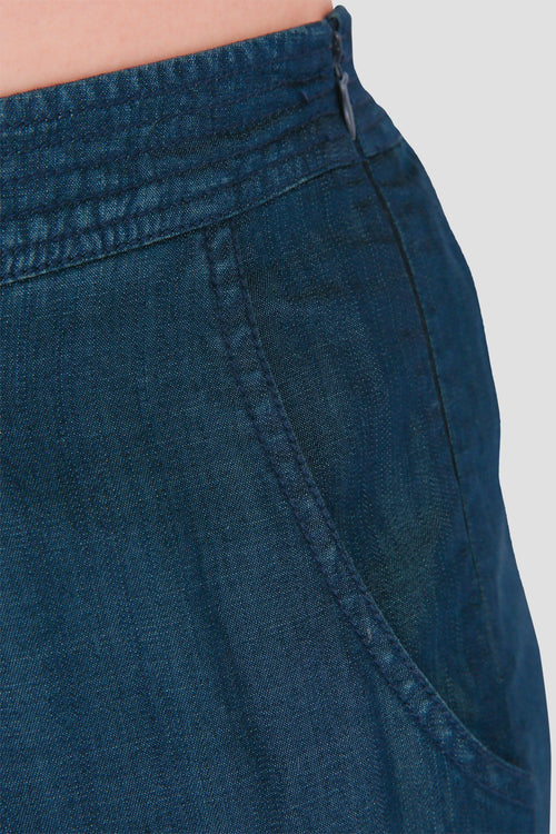 Standards & Practices Plus Size Women's Wide-Leg Indigo Gaucho Pants