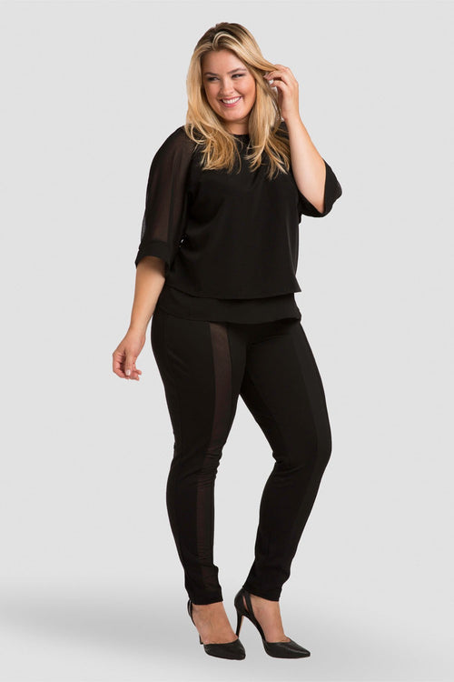 Sheer layered skimmer swing top