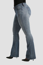 Plus Size Clarice Stretch Woven Boy Toy Midrise Bootcut Jeans