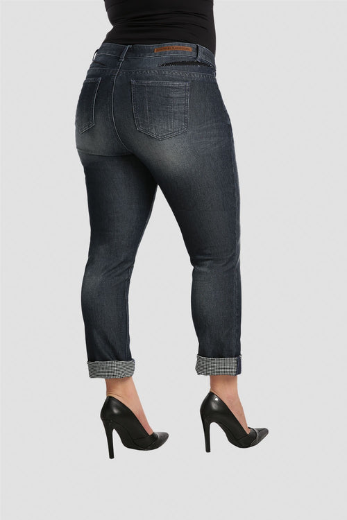 Boyfriend Jeans with Rolled Cuffs