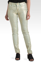 Pastille Tarnished Mint Gold Foiled Twill Skinny Jeans