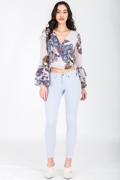 Hi Wire Arctic Ice 29'' Capri Faux Front Skinny Jeans