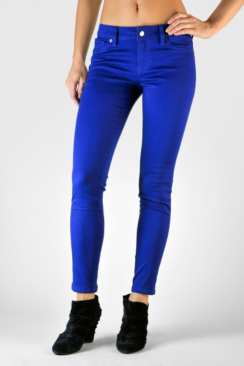 Saint Pacific Blue Back Zip Cropped Skinny Jeans