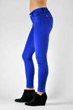 Saint Pacific Blue Back Zip Cropped Skinny Jeans