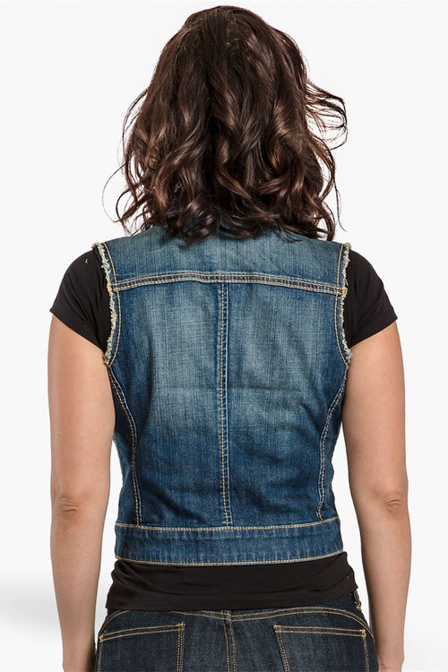 Daisy Tom Boy Blue Sleeveless Denim Vest