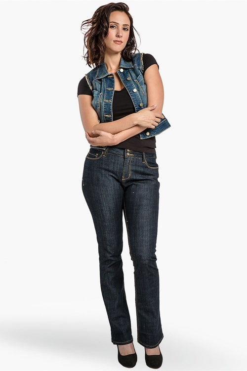 Daisy Tom Boy Blue Sleeveless Denim Vest