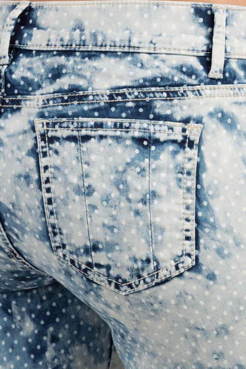 The Dot Psycho Polka Dot Printed Skinny Jeans