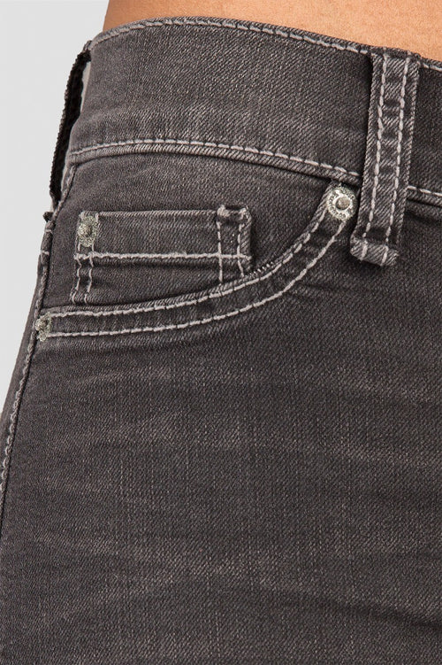 Dash  Coal Black Faux Front Skinny Jeans