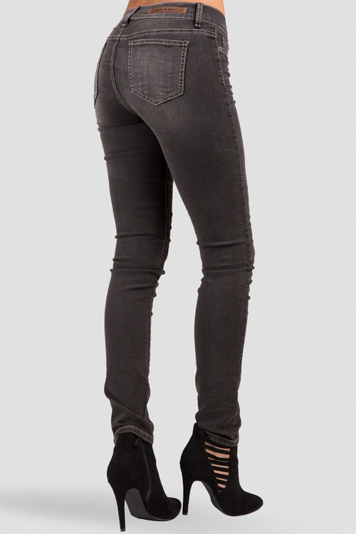 Dash  Coal Black Faux Front Skinny Jeans