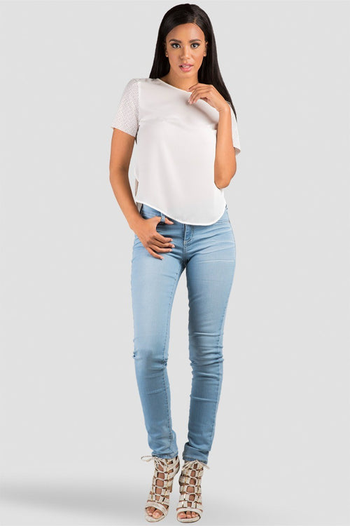 Dash Br Girl Faux Front Skinny Jeans