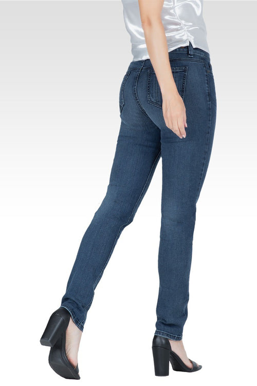 Dash Blau2 Faux Front Skinny Jeans