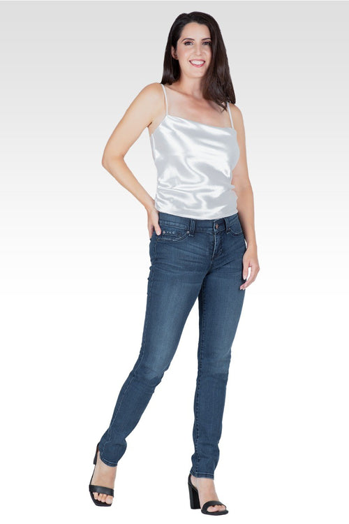 Dash Blau2 Faux Front Skinny Jeans