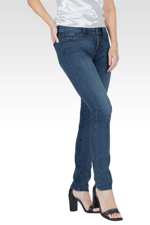 Dash Blau2 Faux Front Skinny Jeans