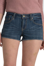 Trash Banging Blue Raw Edge Denim Shorts