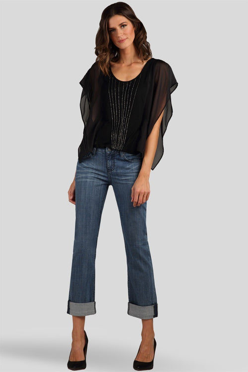 X-Boyfriend Citizen Blue Boy Fit Midrise Rolled Jeans