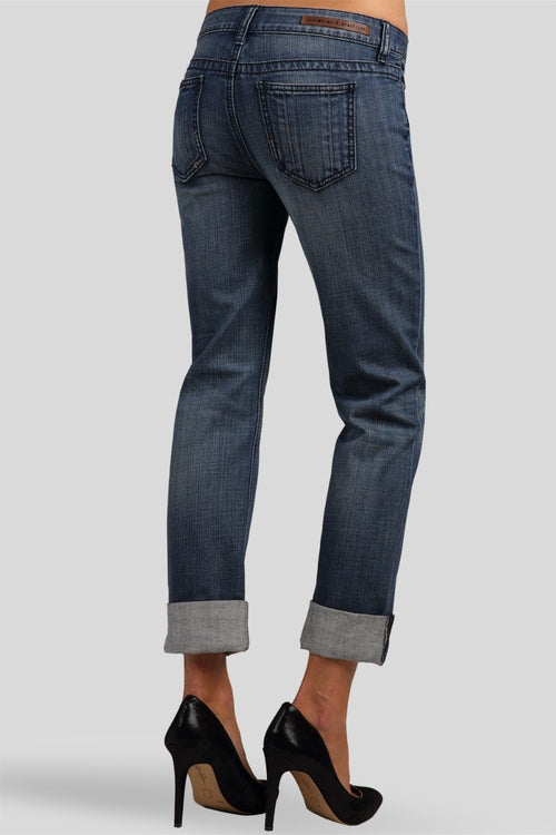 X-Boyfriend Blau Boy Fit Midrise Rolled Jeans