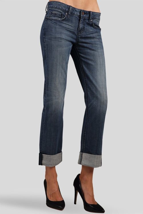 X-Boyfriend Blau Boy Fit Midrise Rolled Jeans