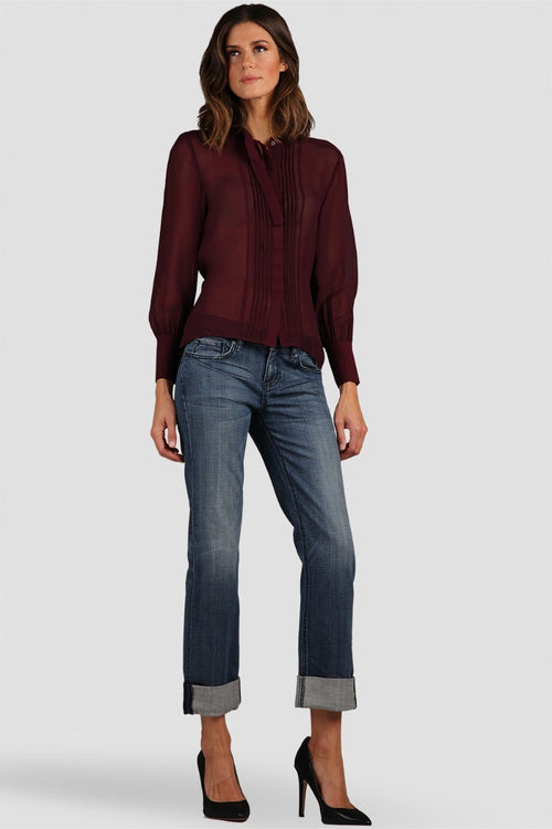 X-Boyfriend Blau Boy Fit Midrise Rolled Jeans