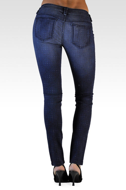 Bowtie Printed Fast Blast Denim Skinny Jeans