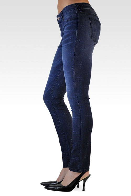 Bowtie Printed Fast Blast Denim Skinny Jeans