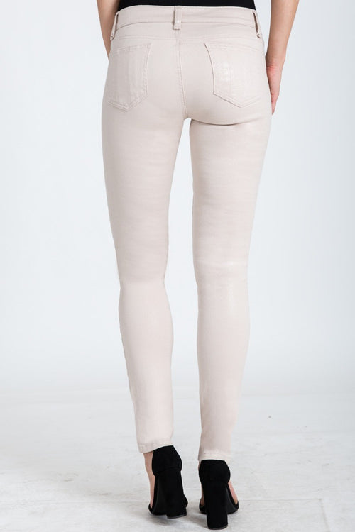 Slither Nude Clear Snake Coating Skinny Jeans