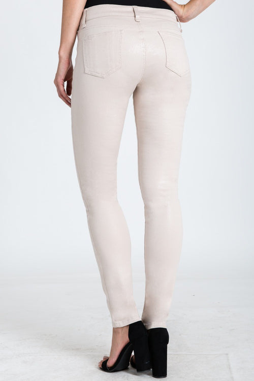 Slither Nude Clear Snake Coating Skinny Jeans