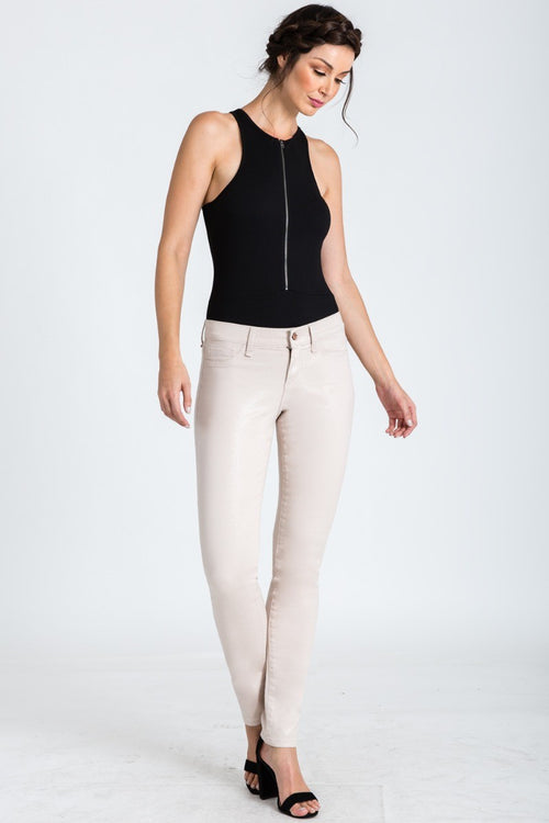 Slither Nude Clear Snake Coating Skinny Jeans