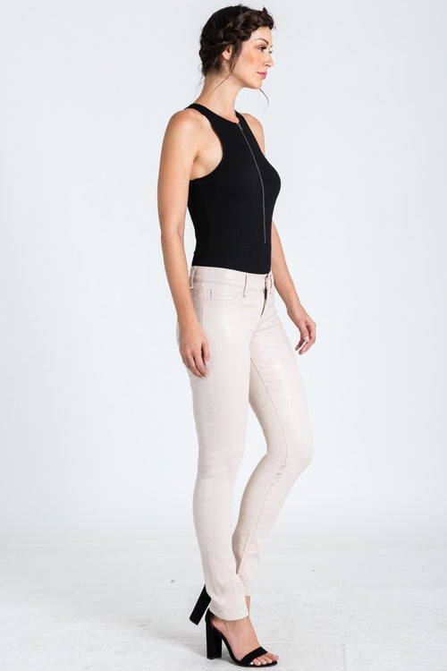 Slither Nude Clear Snake Coating Skinny Jeans