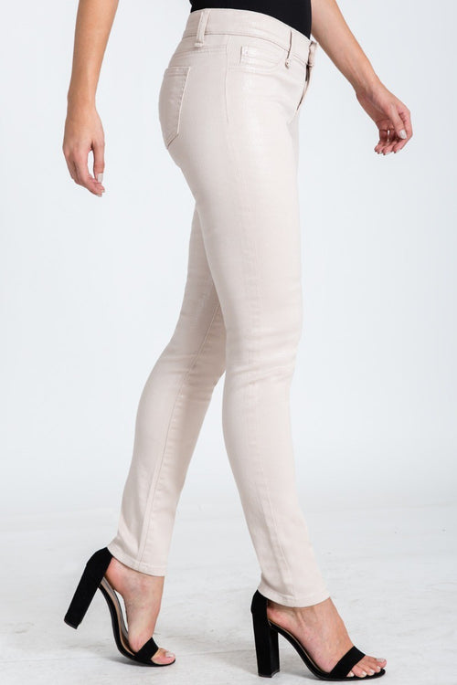 Slither Nude Clear Snake Coating Skinny Jeans